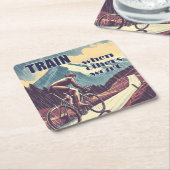 Train als anderen niet willen fietsen kartonnen onderzetters (Schuin)