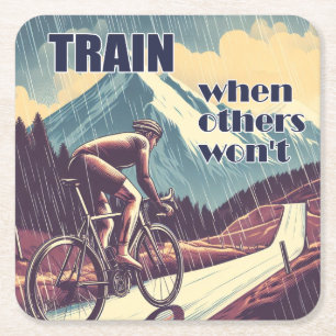 Train als anderen niet willen fietsen kartonnen onderzetters