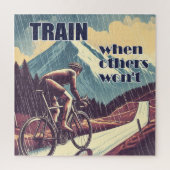 Train als anderen niet willen fietsen legpuzzel (Verticaal)