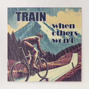Train als anderen niet willen fietsen legpuzzel