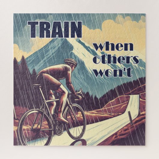 Train als anderen niet willen fietsen legpuzzel (Verticaal)