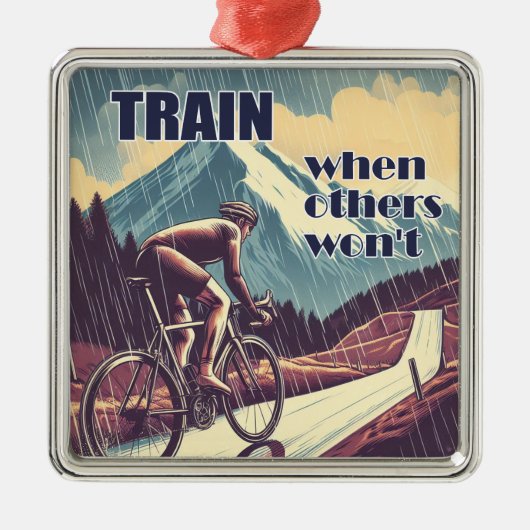 Train als anderen niet willen fietsen metalen ornament (Voorkant)