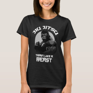 Train als Beast Jiu Jitsu BJJ Grappling MMA Gor T-shirt