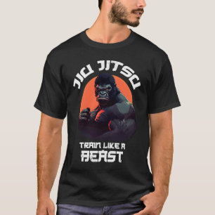 Train als Beast Jiu Jitsu BJJ Grappling MMA Gor T-shirt
