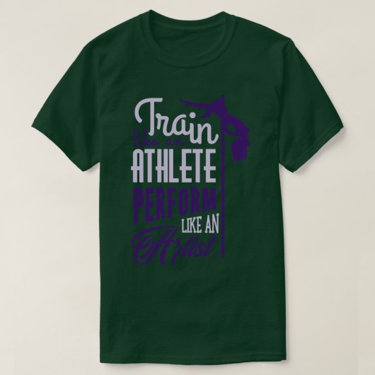 Train als een atleet t-shirt (Design voorkant)