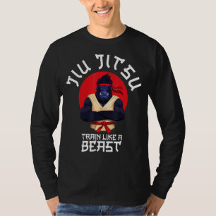 Train als een Beast Jiu Jitsu Bjj Grappling Mma Go T-shirt