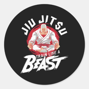 Train Als Een Beest - Brazilian Jiu Jitsu Mma Bjj Ronde Sticker