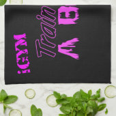 Train als een beest dames Gym Towel 16 x 24 inch Theedoek (Gevouwen)