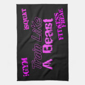 Train als een beest dames Gym Towel 16 x 24 inch Theedoek (Verticaal)