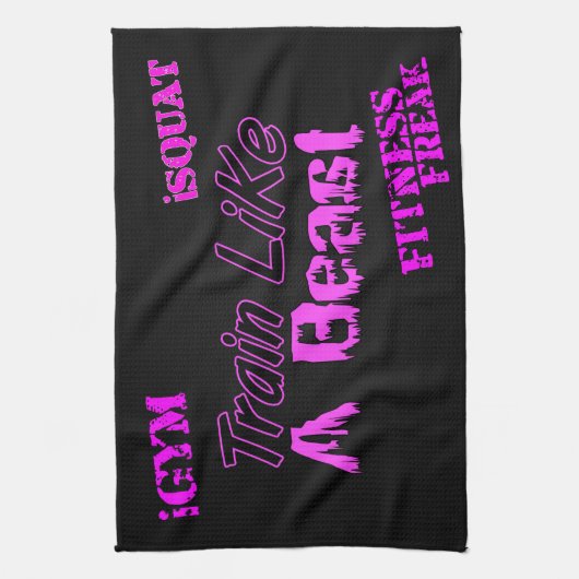 Train als een beest dames Gym Towel 16 x 24 inch Theedoek (Verticaal)