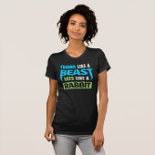Train als een beest, eet als een konijn t-shirt (Voorkant volledig)