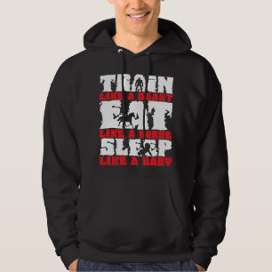 Train als een beest - Gym en Fitness Motivatie Hoodie