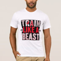 Train Als Een Beest Gym Motivatie T-shirt