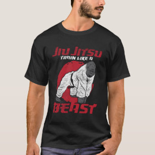 Train als een beest Jiu Jitsu BJJ Gorilla T-shirt