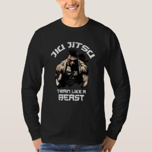 Train als een Beest Jiu Jitsu BJJ Grappling MMA T-shirt