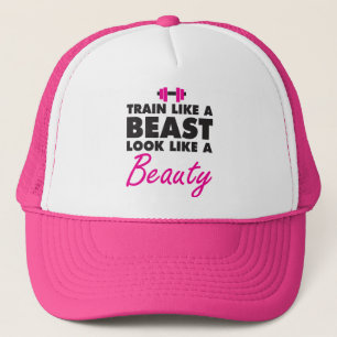 Train als een beest, kijk als een schoonheid - gym trucker pet