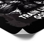 Train als een gorilla jiu jitsu poster (Hoek)