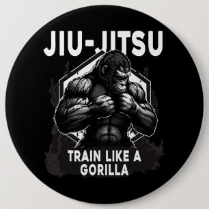 Train als een gorilla jiu jitsu ronde button 6,0 cm