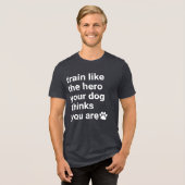 Train Als een Held - WF Logo Tri-Blend Shirt (Voorkant volledig)