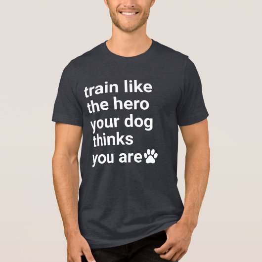 Train Als een Held - WF Logo Tri-Blend Shirt (Voorkant)