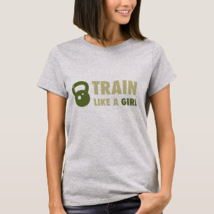 Train als een meisje met Kettlebell T-shirt