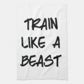 Train als een Motivatie uitloopgym Theedoek (Verticaal)