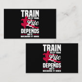 Train alsof je leven ervan afhangt omdat het dat d visitekaartje (Voorkant / Achterkant)