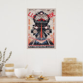 Train, Art Deco Art Poster (Keuken)