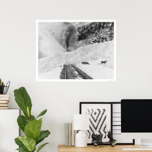 Train Avalanche Alaska 1916 Poster (Thuiskantoor)