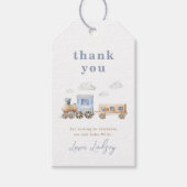 Train Baby shower dank u Label Cadeaulabel (Voorkant)