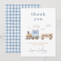 Train Baby shower - Hartelijk dank