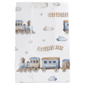 Train baby shower Medium Gift Bag Medium Cadeauzakje (Achterkant)
