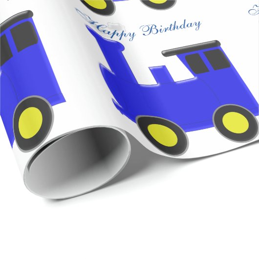 Train Birthday Cadeaupapier (Rol Hoek)