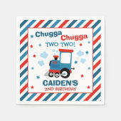 Train Birthday Decor Chugga Chugga Twee Servet (Voorkant)