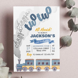Train Birthday Invitation Chugga Chugga Twee Twee Kaart