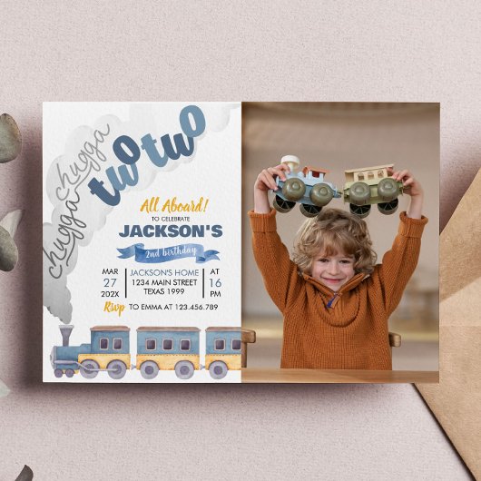 Train Birthday Invitation Chugga Chugga Twee Twee Kaart