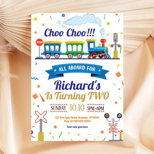 Train Birthday Invitation Chugga Chugga Twee Twee Kaart