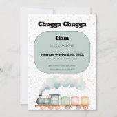 Train Birthday Invitation | Cute 1st Birthday Feestdagenkaart (Voorkant)