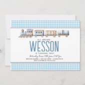 Train Birthday Invitation Kaart (Voorkant)