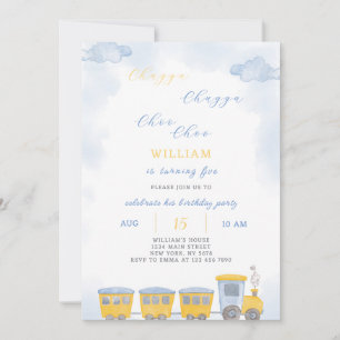 Train Birthday Invitation Kaart