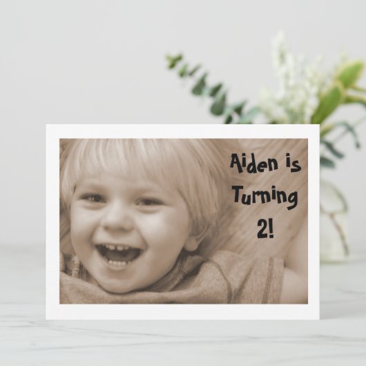 Train Birthday Invitation Kaart (Staand voorkant)