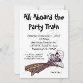 Train Birthday Invitation Kaart (Achterkant)