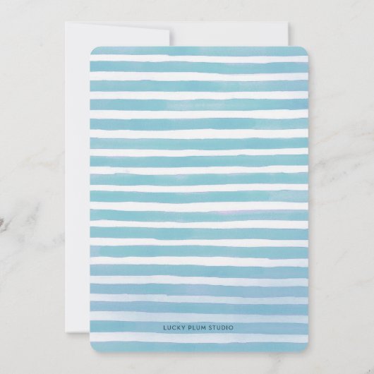 Train Birthday Invitation Kaart (Achterkant)