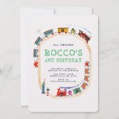 Train Birthday Invitation Kaart (Voorkant)