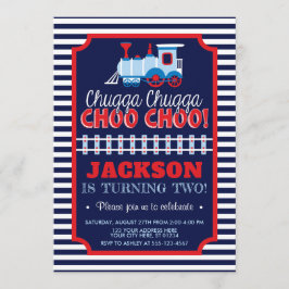 Train Birthday Invitation | Train Birthday Party Kaart