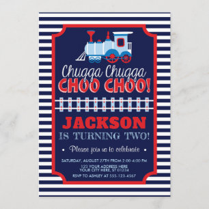 Train Birthday Invitation   Train Birthday Party Kaart