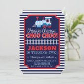 Train Birthday Invitation | Train Birthday Ticket Kaart (Staand voorkant)