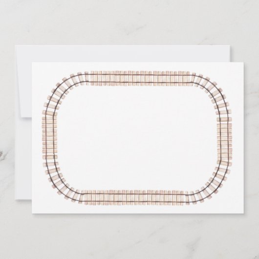 Train Birthday Invite Boy Chugga Choo Train Party Kaart (Achterkant)