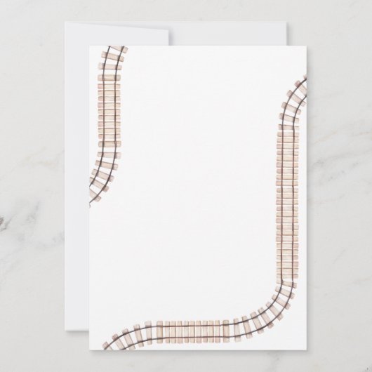 Train Birthday Invite Boy Chugga Choo Train Party Kaart (Achterkant)