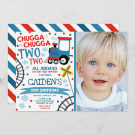 Train Birthday Invite Chugga Chugga Twee Train Kaart